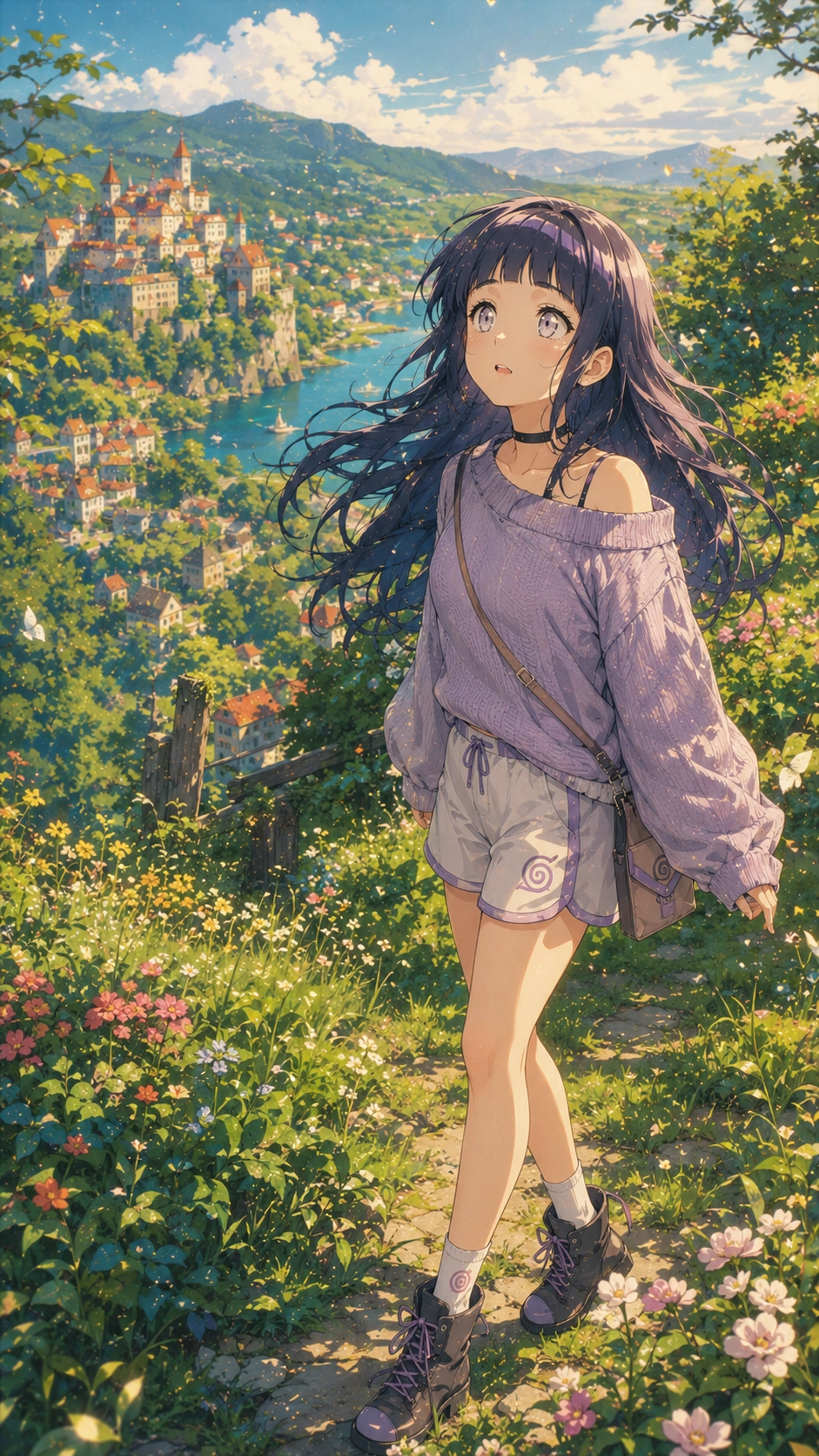 日向雏田 少女漫画风 手机壁纸 — 火影忍者 动漫壁纸