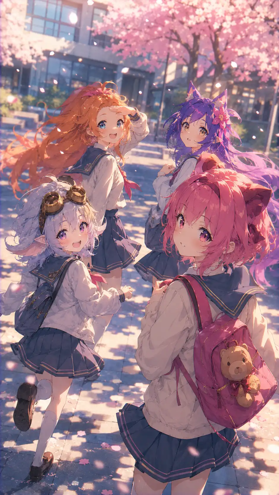 梦幻光影下的青春少女集结 — 2