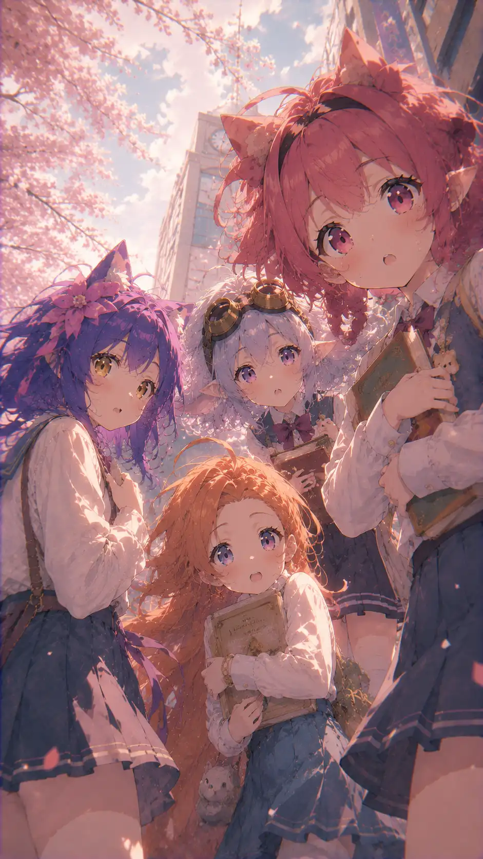 梦幻光影下的青春少女集结 — 安妮, 妮蔻, 佐伊, 崔丝塔娜 动漫壁纸