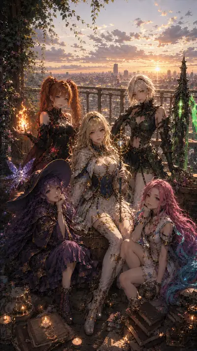 暮色剪影：英雄联盟少女的黄昏天台 — 6