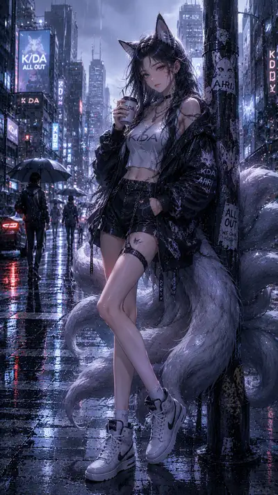 阿狸 都市潮流CG 手机壁纸 — 2