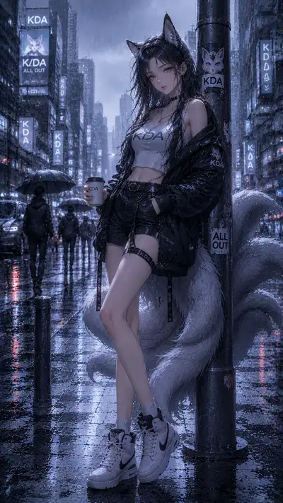 阿狸 都市潮流CG 手机壁纸 — 3