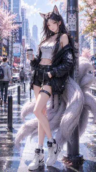 阿狸 都市潮流CG 手机壁纸 — 5
