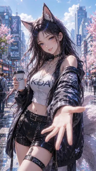 阿狸 都市潮流CG 手机壁纸 — 6
