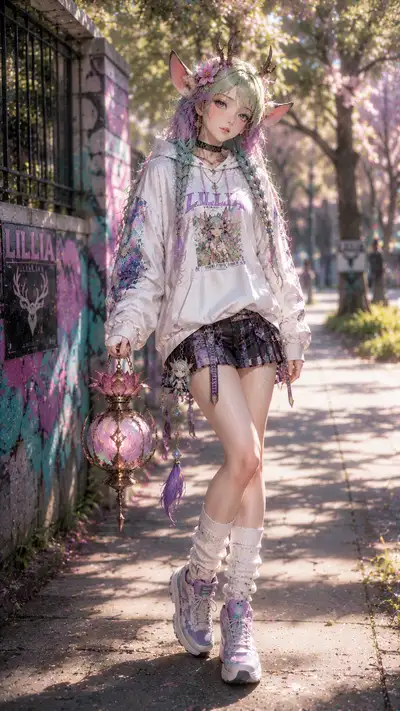 霓虹梦境中的莉莉娅：都市潮流CG — 3