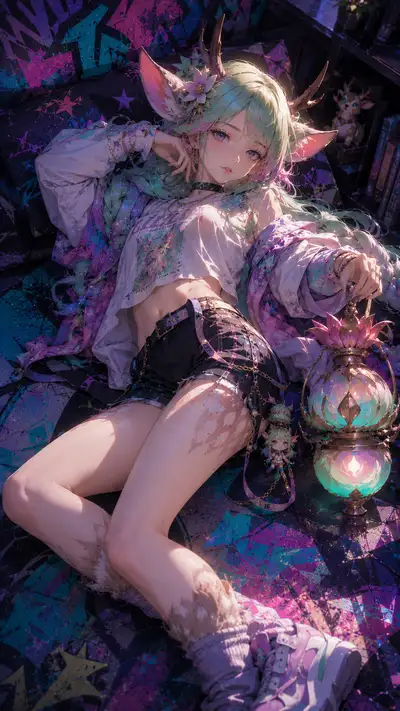 霓虹梦境中的莉莉娅：都市潮流CG — 6