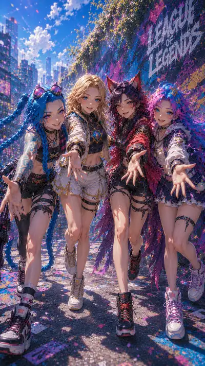 都市日光女神：英雄联盟潮流女团闪耀街头 — 3